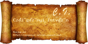 Czégényi István névjegykártya